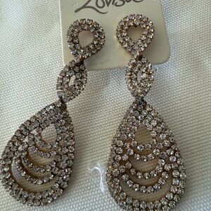 Gold and Silver Teardrop Lovisa Earrings (New)